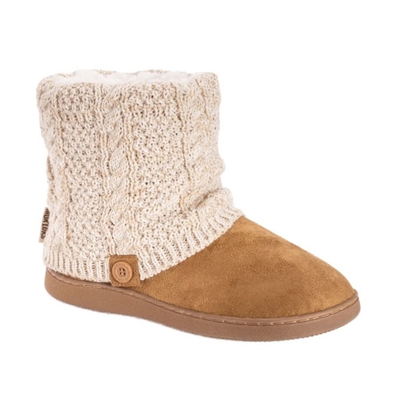 MukLuk Cable Knit and Manmade Suede Womens Boots 11 - Picture 1 of 9